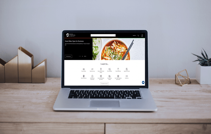 Laptop with CGD home page