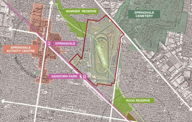 sandown aerial map