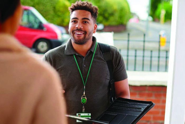A man smiling