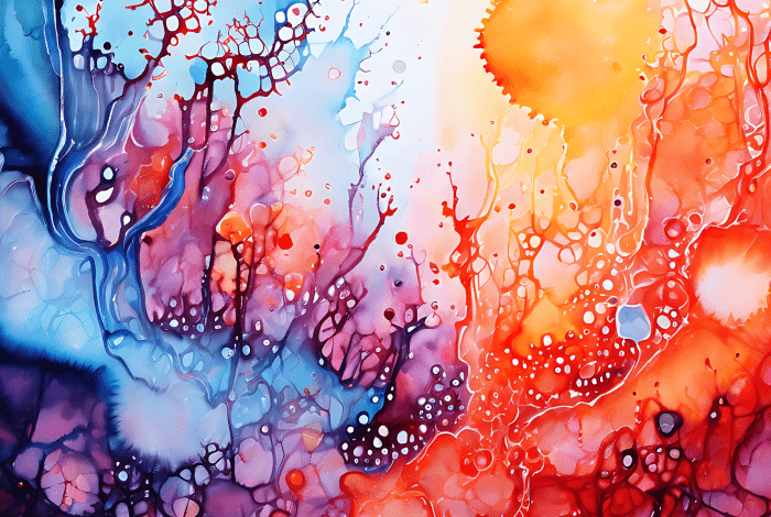 colourful splatter
