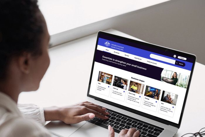 person viewing ato website
