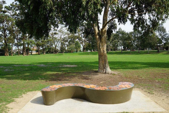 Park bench and tree Burden Park