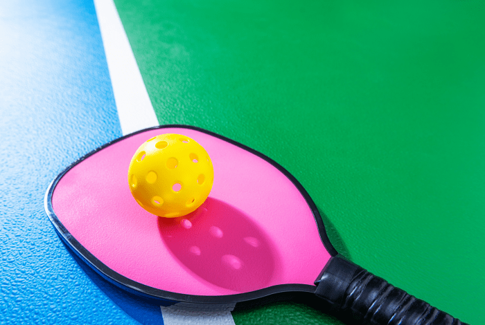 Pickleball bat and ball