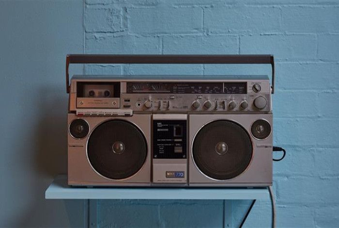 A cassette player