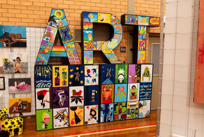 Art sign and paintings