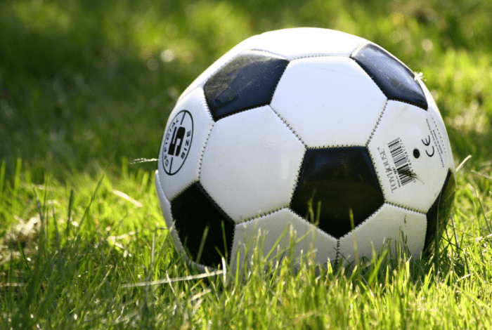 Soccer ball on grass