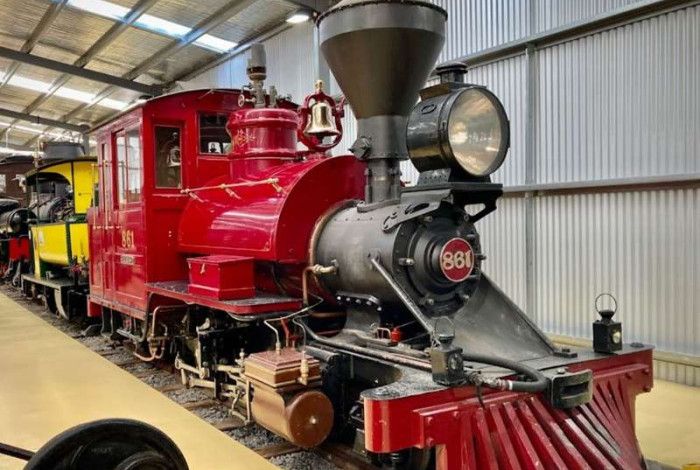 Red Steam Train