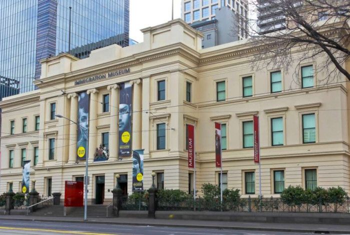 front of the Immigration Museum 
