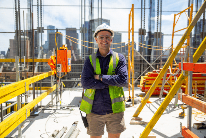 builder on construction sight