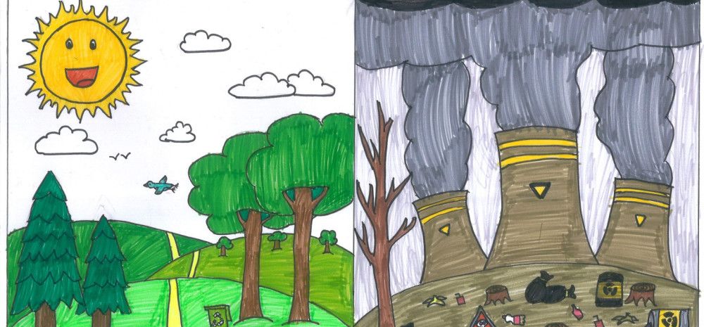 Hand drawn poster for anti-litter campaign. 