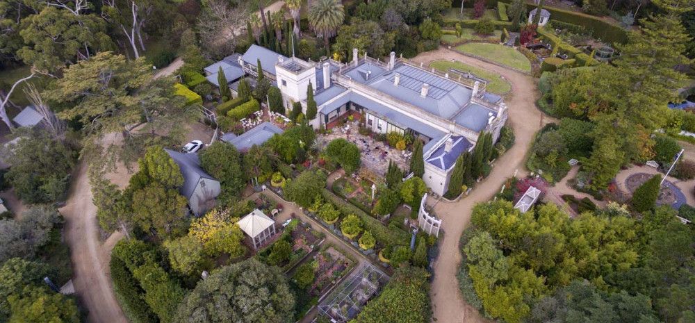 Aerial image of Beleura House and property