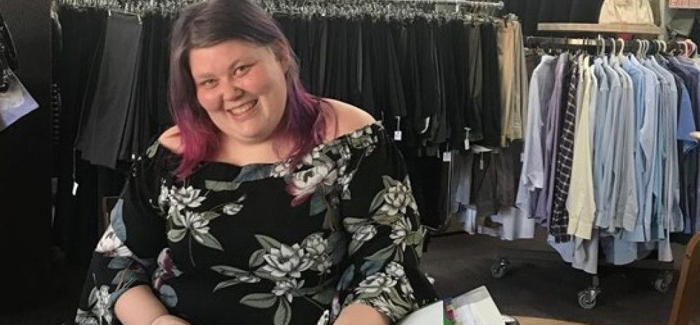 A lady smiling