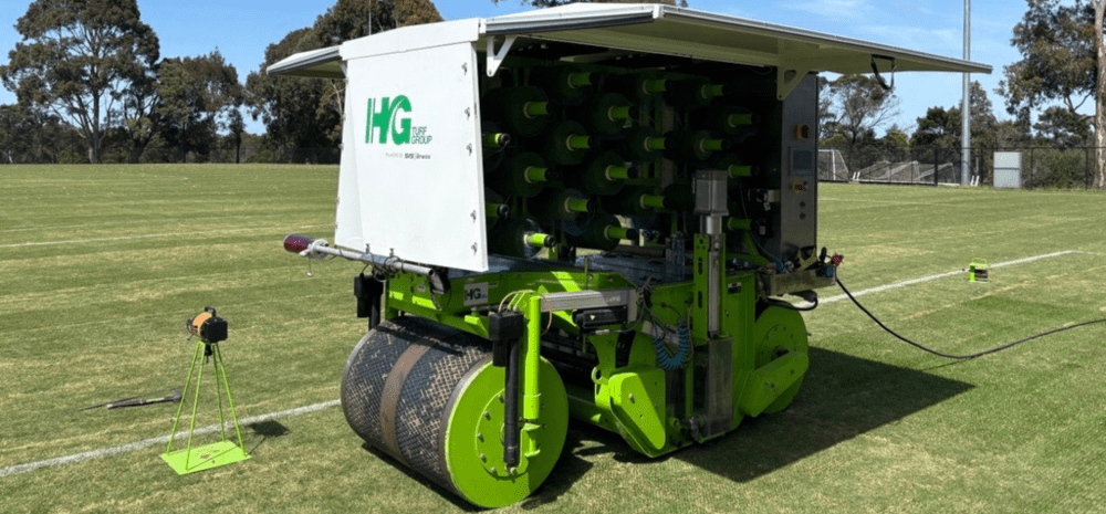 Police Paddocks Reserve pitch with machinery