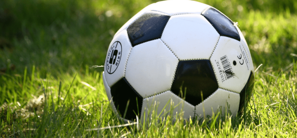 Soccer ball on grass