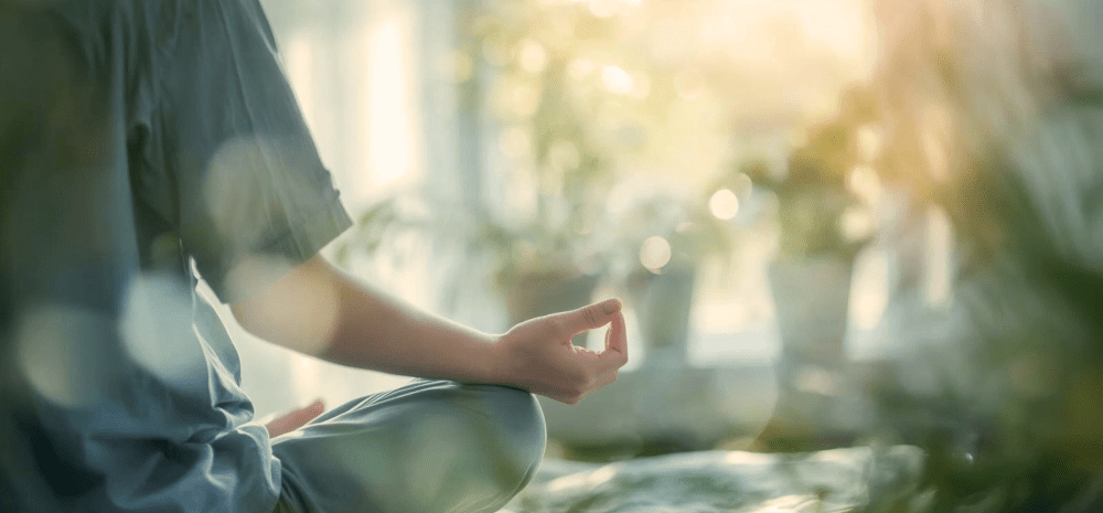 A person meditating
