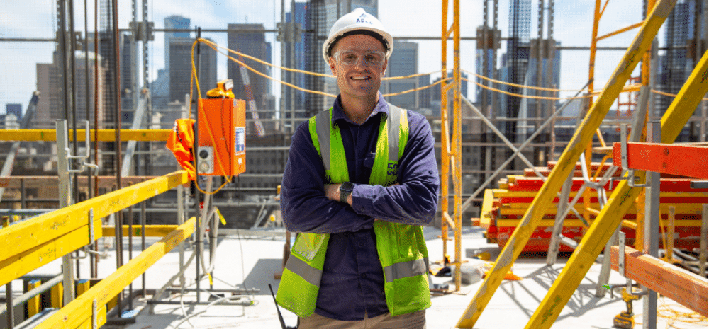 builder on construction sight