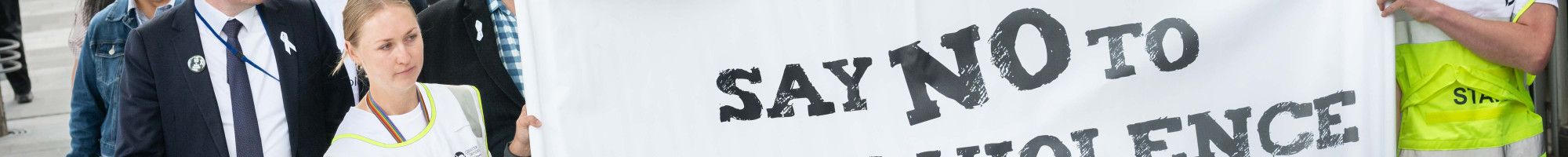 People walking at the Walk Against Family Violence