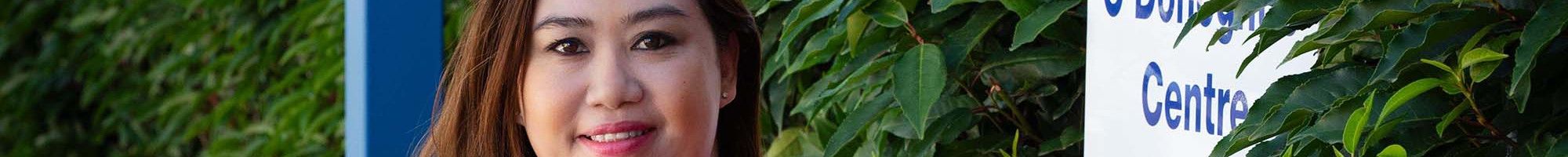 Cr Sophie Tan - Noble Park Ward with trees in the background