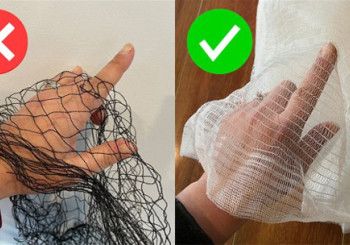 Showing nets with a hand in them