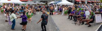 People enjoying the festival.