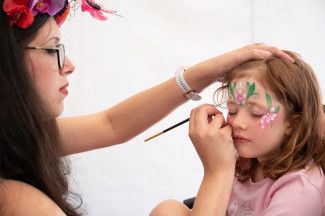 People enjoying the festival.