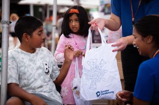 People enjoying the festival.