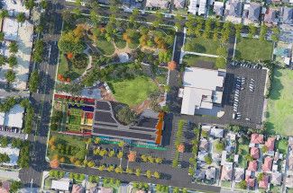 Aerial view of the site