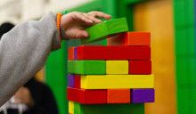 A child playing with blocks