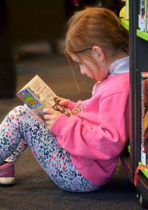 A child reading a book