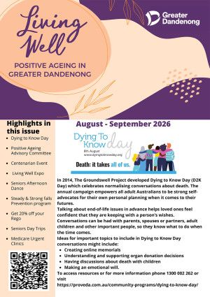 August/September 2026 - Living Well Positive Ageing in Greater Dandenong